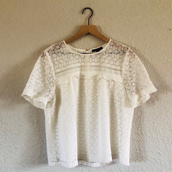 Tommy Hilfiger White Lace Top S/P - Picture 6 of 6